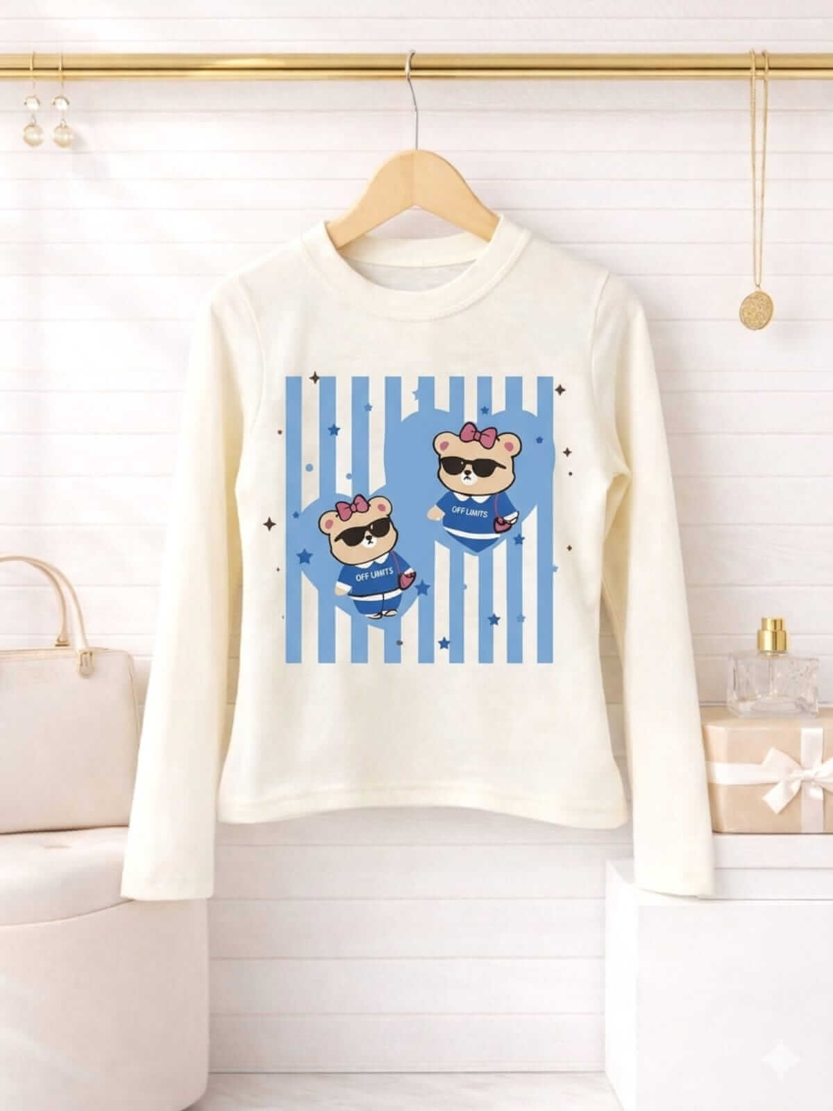 GRADE BLUSA MANGA LONGA URSO ELEGANTE